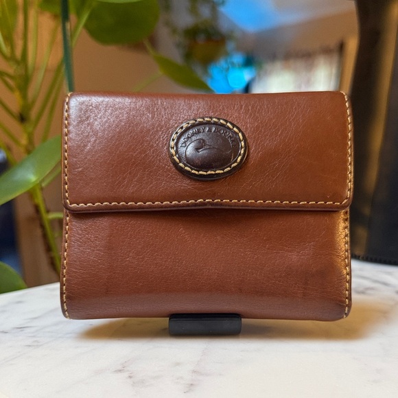 Dooney & Bourke Handbags - Dooney & Bourke Chestnut Leather Wallet